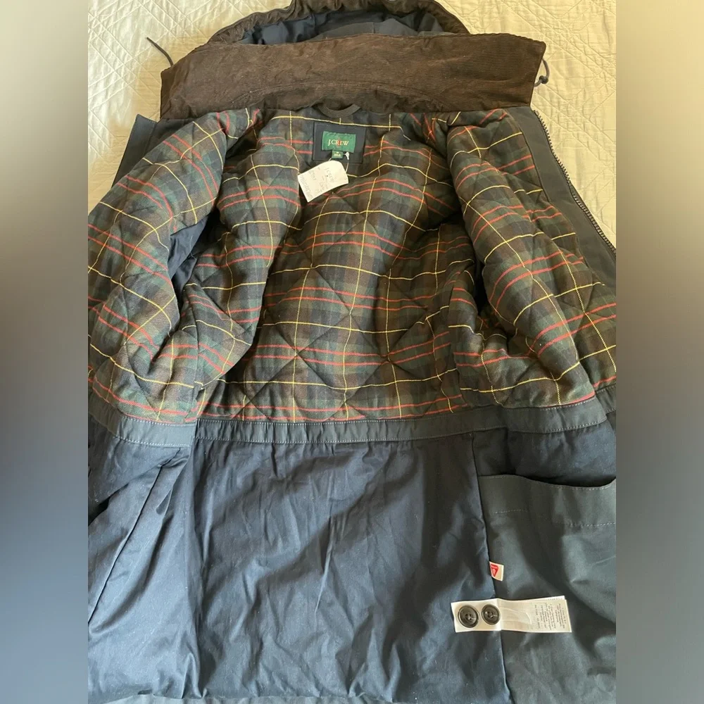 J. CREW Country jacket with removable hood and PrimaLoft® in Navy M $548 C0040‎